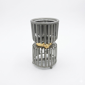 Brûleur d'encens moderne en acier inoxydable, diffuseur aromatique pour la décoration intérieure avec accent doré et design en cage, collection Bakhoor Ramadan - Product Image 5