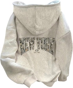 Sudadera con Capucha Extra Grande Informal de Fibra de Bambú Estampada en Algodón, Unisex, Ligera, Transpirable, Suave, para Uso Diario, a la Moda - Product Image 4