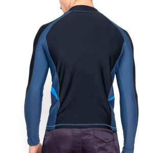 OEM Men's Premium Quality Rash Guard Sublimation Printed Polyester Front Gym Fitness Surfing Diving Compression Shirts - Product Image 2