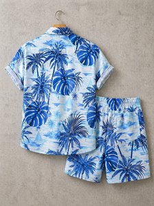 Men's Summer Casual Shirt 300g Eco-Friendly Quick Dry Breathable Anti-Pilling Satin Fabric Short Sleeve 100% Polyester - Product Image 2