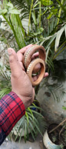 Juego de Brazaletes de Madera Natural Hechos a Mano para Mujer, Joyería Étnica Tradicional, Ecológica, Ligera, Accesorios de Moda - Product Image 3