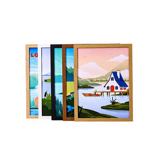 Simple Handmade Wooden Rectangle Photo <b>Frame</b> Tabletop Wholesale <b>A3</b> A4 16-inch Wall-hanging 4K/8K Creative Prints - Product Image 3