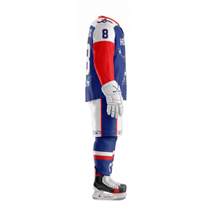 Uniforme de Hockey sobre Hielo Personalizado al por Mayor, Jersey de Equipo Sublimado, 100% Poliéster, Elástico en Cuatro Direcciones, Unisex para Adultos, Directo de Fábrica, MOQ Bajo - Product Image 4
