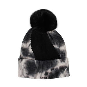 Warm <b>Winter</b> Cuff <b>Hats</b> Design Multicolor Acrylic Knitted Fisherman Beanie Sport Tie Dye Beanie Cap for Women <b>Men</b> - Product Image 5