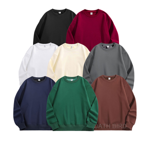 Sweat-shirts pour hommes en coton de haute qualité 500GSM, impression et broderie personnalisées, col rond - Product Image 1