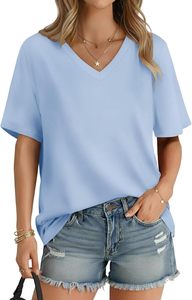 Nouvelle collection Printemps-Été : T-shirt décontracté ample à manches courtes pour femme, respirant, avec logo – Exportation transfrontalière garantie - Product Image 3