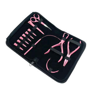 Kit de herramientas personalizables para extensiones de cabello a color, incluye alicates y gancho para extraer cuentas, abridor y cerrador de extensiones de cabello. - Product Image 1