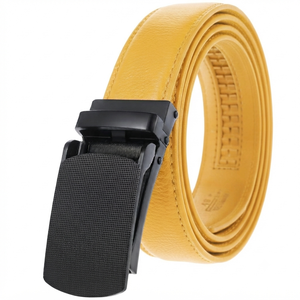 Custom Hot Selling Men's Classic Vintage Business Solid Needle Alloy Pin Buckle Breathable Luxury <b>Cow</b> Hide One-piece Molding - Product Image 3