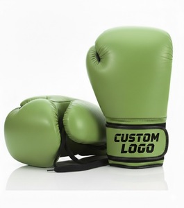 Gants d'entraînement professionnels de MMA et de kick-boxing avec logo personnalisé, en cuir PU, à doigts entiers, lacés, anti-humidité - Product Image 1