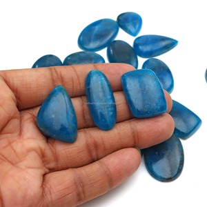 Vente en gros usine – Cabochons ovales plats en apatite bleue naturelle de 20 mm à 40 mm pour bagues, pendentifs et bijoux - Product Image 5