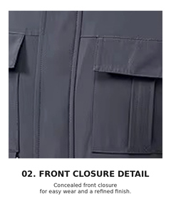 Chaqueta de Trabajo Elástica de Nailon con Detalle de Cuello Jacquard |   Marca Coreana MARK MK-1532 OEM/ODM - Product Image 5