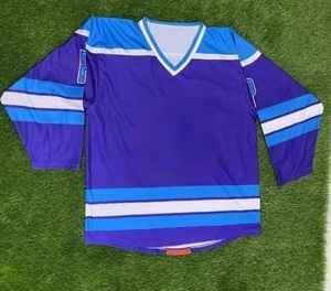 Maillot de hockey sur glace unisexe de haute qualité personnalisable avec logo brodé ou imprimé sur toute la surface par sublimation - Product Image 2