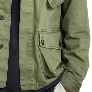 Men's 100% Cotton Vintage Multi-Pocket Safari <b>Jacket</b> Casual <b>Worker</b> Street Wear with Button Decoration for Autumn Canvas Fabric - Product Image 3