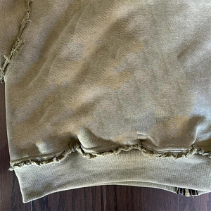 Heavyweight Acid Wash Hoodie oversized zip up hoodie screen print acid washed hoodie <b>men</b> distressed boxy hoodie - Product Image 6