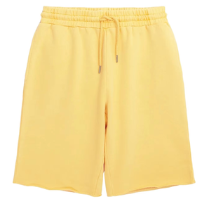 Shorts de jogging pour hommes, couleur et taille personnalisées, jaune vif, taille élastique et cordon de serrage, tissu respirant - Product Image 1