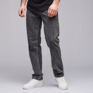 100% Cotton High Quality Denim Pants Streetwear Distressed Acid Wash Regular Fit Men's <b>Jeans</b> Summer Embroidery - Product Image 5