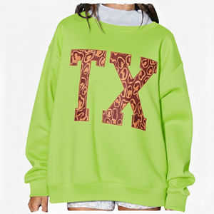 Women Solid Color Winter Custom Front Embroidery Logo <b>Drop</b> Shoulder Mock Neck Fleece Breathable Sweatshirt Oversized Loose Fit - Product Image 5