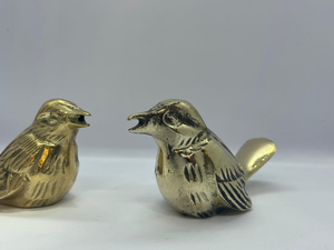 Figuras de Aves de Latón Hechas a Mano, Par de Esculturas Vintage de Metal de Aves del Amor, Decoración del Hogar, Adorno Coleccionable para Mesa - Product Image 3