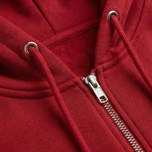 Conjunto Deportivo Casual de 2 Piezas para Mujer, Sudadera con Capucha y Cremallera Roja, Pantalones Cortos, Felpa, Color Sólido, Manga Larga - Product Image 4