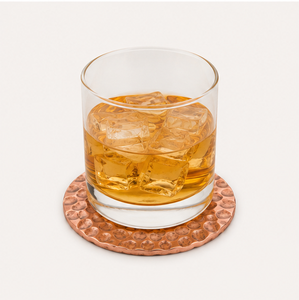 Pure Copper Hammered Coaster <b>Set</b> <b>Set</b> of <b>6</b> Round Metal Drink Coasters For Moscow Mule <b>Mugs</b> Heat Resistant & Anti-Slip Tabletop - Product Image 4