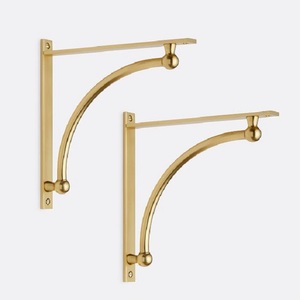 Decorative Brass <b>Shelf</b> <b>Bracket</b> Antique Nickel Finish Durable Luxury Indoor Home Decor Support Hardware used Home Decor - Product Image 3