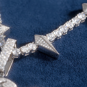 Haute qualité dent de requin Hip Hop Tennis chaîne hommes Bling glacé hommes bijoux cubain tour de cou collier rond - Product Image 2