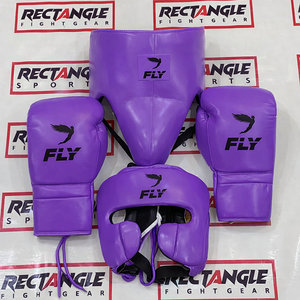 Premium Quality Custom Logo Professional Latest Model Fly Sparring Muay Thai Boxing Set Super <b>Comfortable</b> Pro Leather Kickboxing - Product Image 4