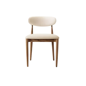 Chaise de bar avec bois de chêne brun moderne et cuir blanc Chaise de bar solide de taille personnalisée pour hôtel et appartement en bois de teck - Product Image 6