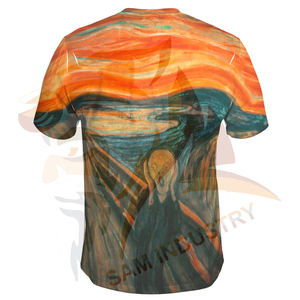 Camiseta de manga corta con cuello redondo y estampado por sublimación de último diseño para hombre, ropa informal, camiseta de sublimación de alta calidad para hombre - Product Image 3