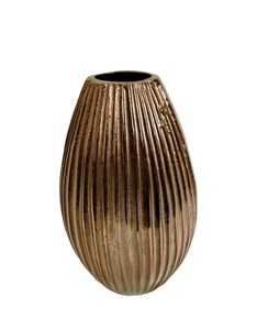 Geometric Gold Aluminum Modern High Quality Decorative Tabletop Flower Vase Wedding Home Decor - Product Image 3