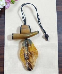 Handmade Buffalo Horn <b>Statement</b> Pendant <b>Necklace</b> Natural Boho Jewelry with <b>Necklace</b> Boho Pendant - Product Image 1