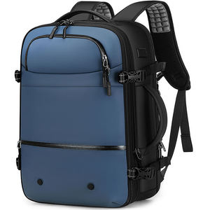 Sleek Black Expandable Travel Laptop <b>Backpack</b> <b>Water</b> <b>Resistant</b> Business Duffel Rucksack - Product Image 4