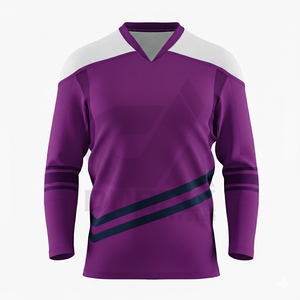 Jersey de Hockey sobre Hielo Personalizado Unisex, Cuello en V, Manga Larga, Tejido de Malla Transpirable con Impresión por Transferencia de Calor, Corte Regular - Product Image 5