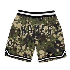 Wholesale Direct OMMIZ INDUSTRY Best Selling Custom Hunter Green White Black Authentic Basketball Shorts - Product Image 5