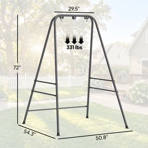 Hamaca Columpio Moderna para Exteriores con Tela de Algodón y Soporte Metálico para Uso en Dormitorio - Product Image 3