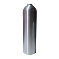 Bouteille de plongée portable 1L 1,8kg en aluminium, réservoir d'air sous-marin DIN G5 8 CGA 320 Valve 1800psi réglable CE/DOT