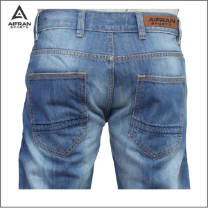 Jeans en denim bleu noir de qualité supérieure Aifran, coupe slim, jeans pour hommes, vente en gros, fournisseur OEM - Product Image 5