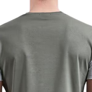Camiseta Color Block Casual de Manga Corta con Cuello Redondo, Estampado Personalizado, Ropa Urbana de Moda, Proveedor Mayorista de Ropa - Product Image 4