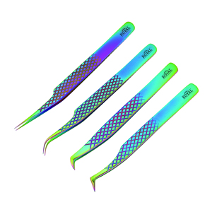 Nouvelle conception, pinces à cils en acier inoxydable de haute qualité, professionnelles, durables et réutilisables, prix de gros bas - Product Image 2