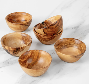Bol à salade rond en bois d'acacia, bol de service pour en-cas en bois d'acacia d'Inde - Product Image 1