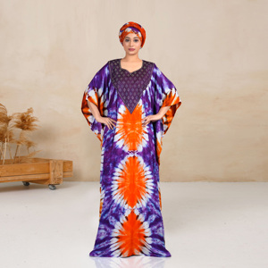 Caftán Farasha de Rayón, Estilo Modesto para Eid, Cuello en V, Manga Larga, Largo hasta el Suelo, Diseño Liso, Fluido y Drapeado - Product Image 3