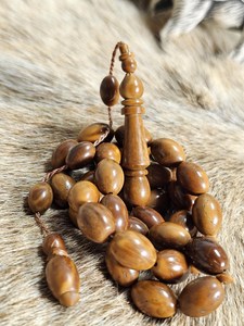Tasbih de Madera Pulida Hecho a Mano y Ecológico, Cuentas de Oración Islámicas, Zikr Diario, Práctica Religiosa Musulmana, Decoración para el Hogar - Product Image 5
