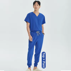 Wholesale Medical <b>Scrub</b> <b>Set</b> Polyester Spandex Women Men's Surgical Outfit Pet Hospital Nursing Uniforms <b>Sets</b> - Product Image 3