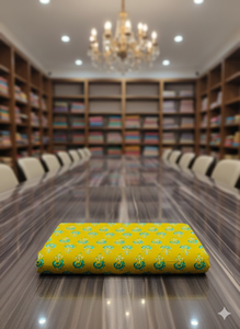 Tela Popelina de Algodón 100% Peinado, Ligera, Transpirable, Absorbente de Humedad, Ecológica, Orgánica, Estampada en Amarillo para Niñas y Niños - Product Image 2