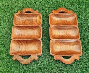 Bandeja de Madera para Servir Aperitivos y Frutos Secos para el Hogar y la Cocina, Disponible para Uso en el Hogar y en Hoteles - Product Image 3