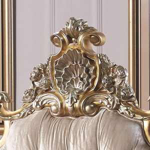 Juego de Dormitorio de Lujo de Estilo Rococó Francés de Alta Gama en Madera de Caoba con Cabecera Acolchada y Mesitas de Noche Tamaño King para Apartamentos y Hoteles - Product Image 5