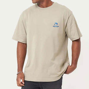 Camiseta Oversize de Algodón 100% de Alta Calidad, Gruesa y Transpirable, con Hombros Caídos, Cuello Medio Alto, Estilo Urbano, Unisex, Personalizable para Hombre - Product Image 3