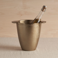 Seau à glace rond classique en métal, plaqué or, refroidisseur de bouteilles de vin et de champagne pour bars et fêtes