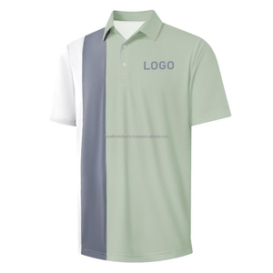 Haute qualité hommes Golf Polo chemise à manches courtes séchage rapide Polo rayure chemise à manches courtes t-shirt régulier bureau uniforme Polo chemise - Product Image 6