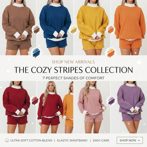 Women Orange <b>White</b> Striped Knitted <b>2</b> <b>Piece</b> Shorts <b>Set</b> Turtleneck Long Sleeve Loose Fit Casual Spring High Quality Customized - Product Image 3